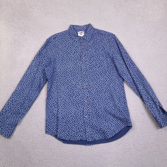 Old Navy Other - Old Navy Shirt Mens‎ Medium Slim Fit Blue Geometric Long Sleeve Button Down